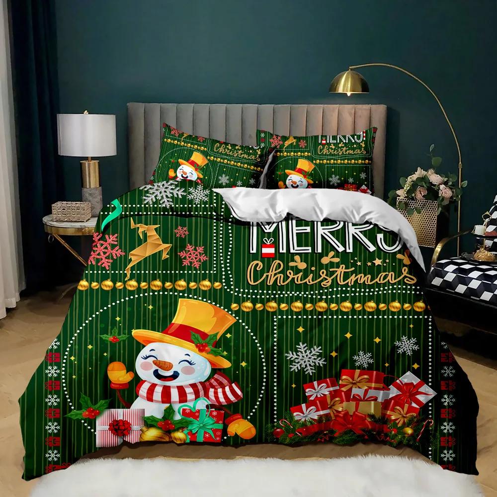 Рождественский пододеяльник Веселый рождественский чулок Одеяло Подарки на Рождество Постельное белье для детей С Новым годом Конфеты Полиэстер Одеяло