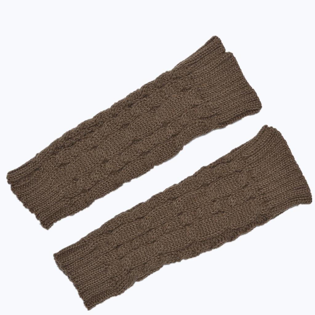 Осень и Зима Короткие Вязаные Перчатки без Пальцев Мужские и Женские Вязаные Теплые Рукава Половина Пальца EMA