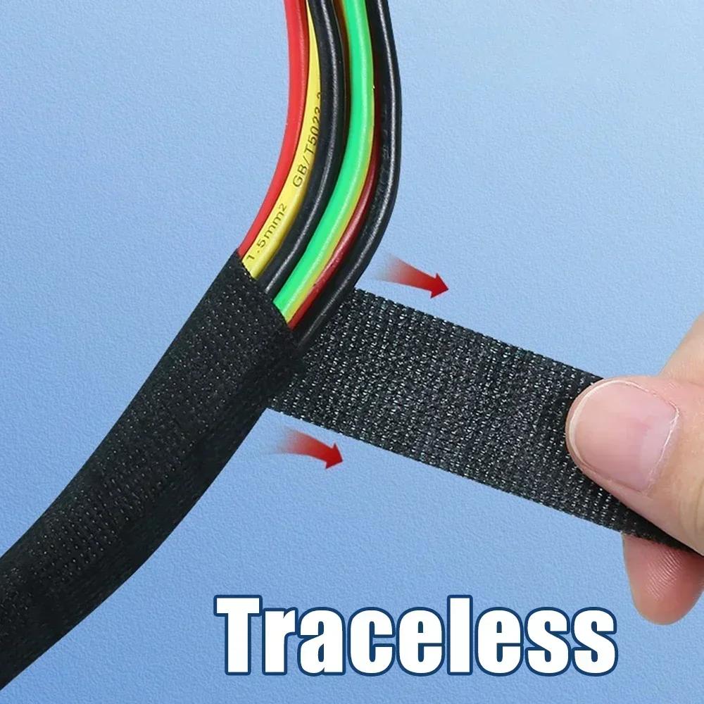 Black Electrical Fabric Tape Heat Resistant Wire Harness Bundle Insulation Auto Wiring Cloth Wrap Waterproof Cable Adhesive Tape