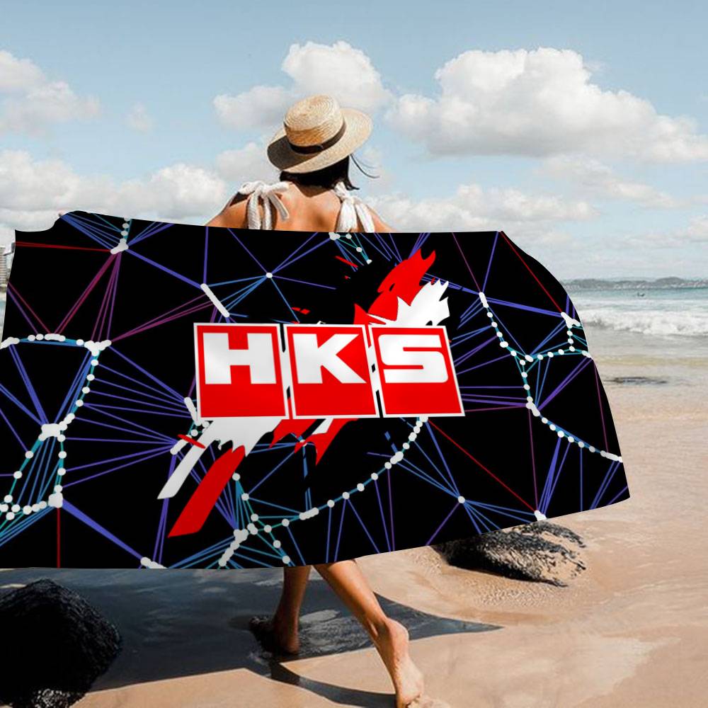 Sports Car HKS JDM Big Microfiber Beach Towels Quick Dry Towel Sand Beach Towels Pool Towel For Travel Swim Pool Yoga