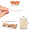 100 Pcs Unfinished Wood Pieces Rectangle-Shaped, Light Wooden Cutout Natural Rustic with Hole (2.04 x 1.37)
