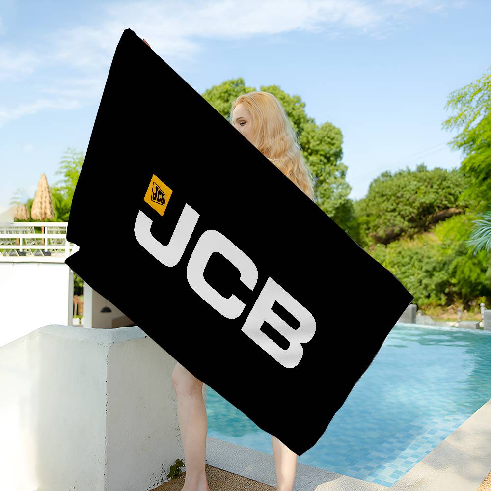 Экскаватор J-JCB логотип Аниме Пляжное Полотенце для плавания Мягкое Впитывающее Мочалка Детские Подарки для Детей Путешествия Кемпинг Спортзал