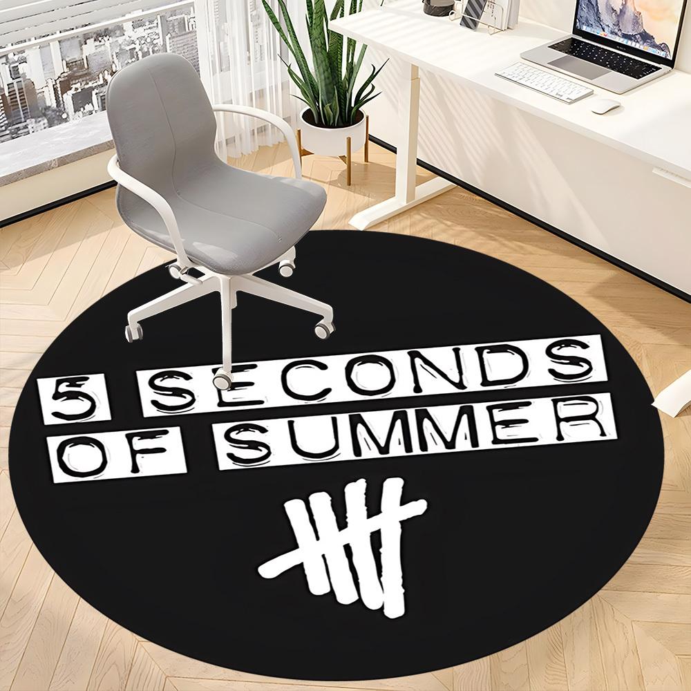 1 шт. Ковер-стул 5 Seconds of Summer для офиса, Нескользящий, Машинная стирка, Ковер для офиса, Комнаты, Праздничный декор для Рождества