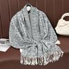 New Winter Women Cotton Jacquard Scarf Big Shawl Fashion Elegant Lady Long Printing Decorate Scarves Sun Protection Bandana