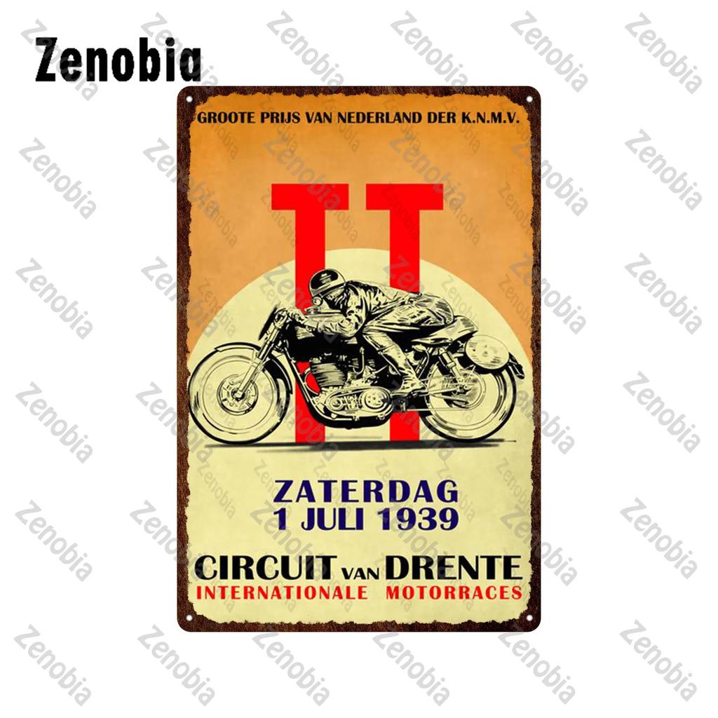 Motorcycles Metal Signs Tin Sign Ace Cafe London Road Race Wall Stickers Isle of Man TT Garage Bar Pub Home Wall Decoration