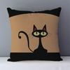 Selected Couch Cushion Cartoon Cat Printed Quality Cotton Linen Home Decorative Pillows Kids Bedroom Decor Pillowcase