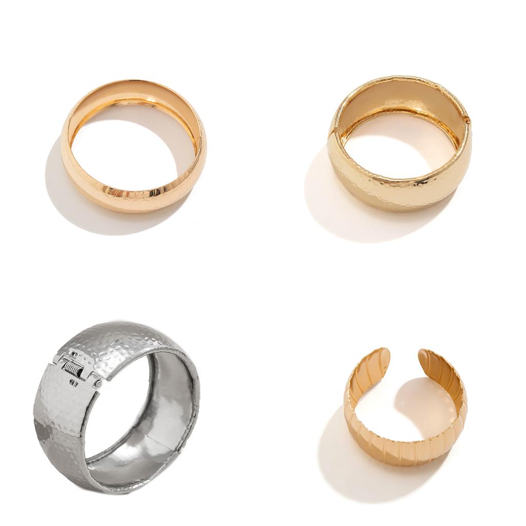 Exaggerated Punk Metal Wide Bangles Adjustable Opening Bangles Vintage Arm Bracelet Jewelry Steampunk Perfect for Women