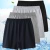 Cotton Underwear Men's Boxer Shorts Middle-aged and Elderly Four-corner Big Pants Plus Size Loose Shorts Dad Shorts
