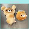 Плюшевый подвеска-булочка для горячих источников Rilakkuma с коротким ворсом для аксессуаров к сумке