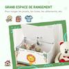 Toy Box with Lid, Safety Hinges and Groove Handles, Toy Storage organiser for Kids, Living Room, Playroom, Green