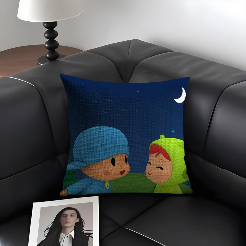 Cute Boy PPocoyoS Cartoon Pillow Case Pattern Printed Pillowcase for Living Room Sofa Cushion Cover  Bedroom Decor