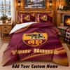 AS Roma Pattern Bedding 3Pcs Set Custom Name, Bed Sheet And Pillowcases For Home Bedroom