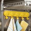 Safe Magnetic Hook Rack with 5 Integrated Hooks Strong Magnetism No Decorative Key Drilling Easy Installation Organizer for Keys Masks Bags Hats
