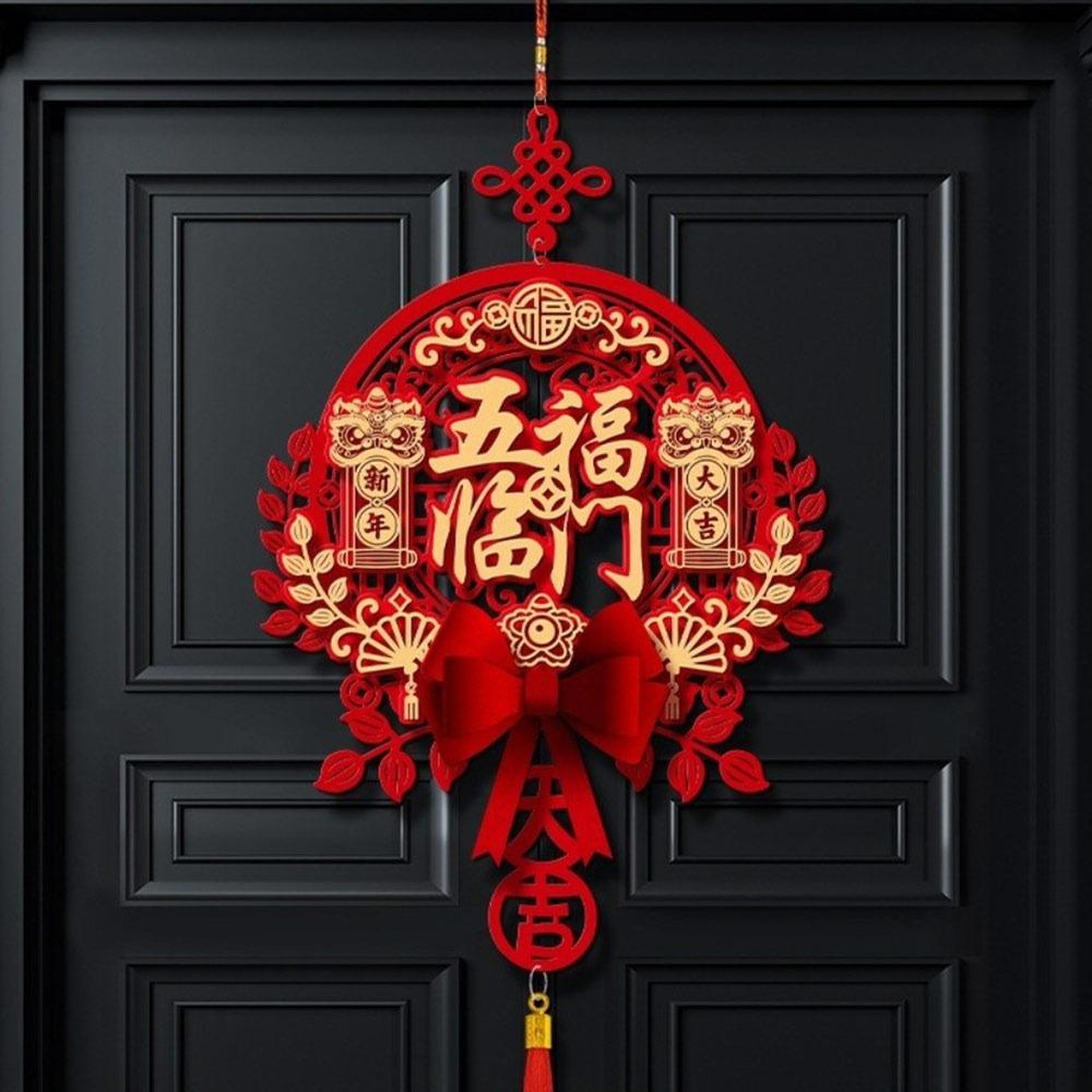 2026 Collection Horse Year Couplet Lucky Tassel Pendant Chinese New Year Decor Red Lintel Sticker Fortune Hanging Ornament