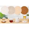 8Pcs Coasters with HolderMinimalist Cotton Woven 4 Colors Absorbent Coaster  Decor Tabletop ProtectionSuitable for Kinds of Cups