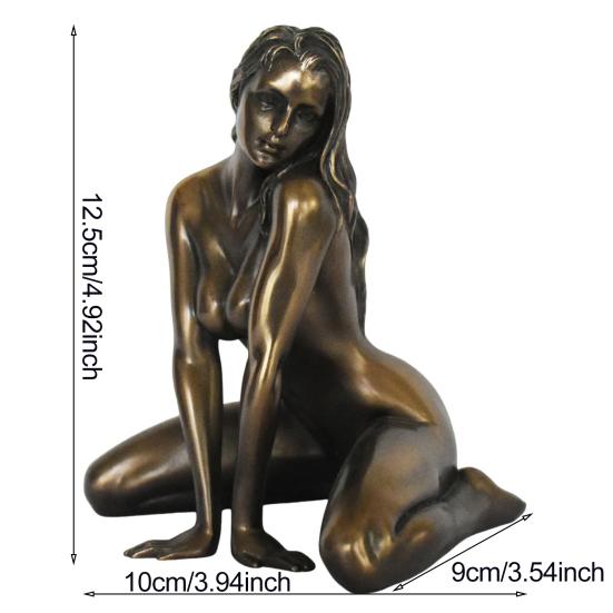 5-дюймовая сексуальная женская статуэтка из смолы, обнаженная женская фигура, настольная скульптура девушки для прикроватного столика, каминной полки, любителей искусства и коллекционеров