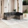 VidaXL Garden Lounge Set with Cushions 7 Pcs, Patio Sofas, Patio Furniture Set, Outdoor Furniture, Grey 3263528