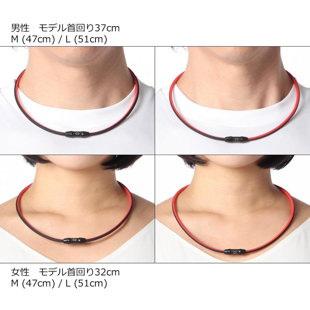 SPORTS Necklace SR140 NEXT CO Magnetic Necklace S140 Black X Black L 51cm [Colantotte]