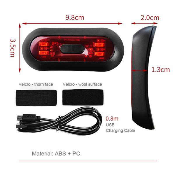 Мотоциклетный шлем Предупреждающий сигнальный светильник Ночная езда Задний фонарь Шлем Smart Light