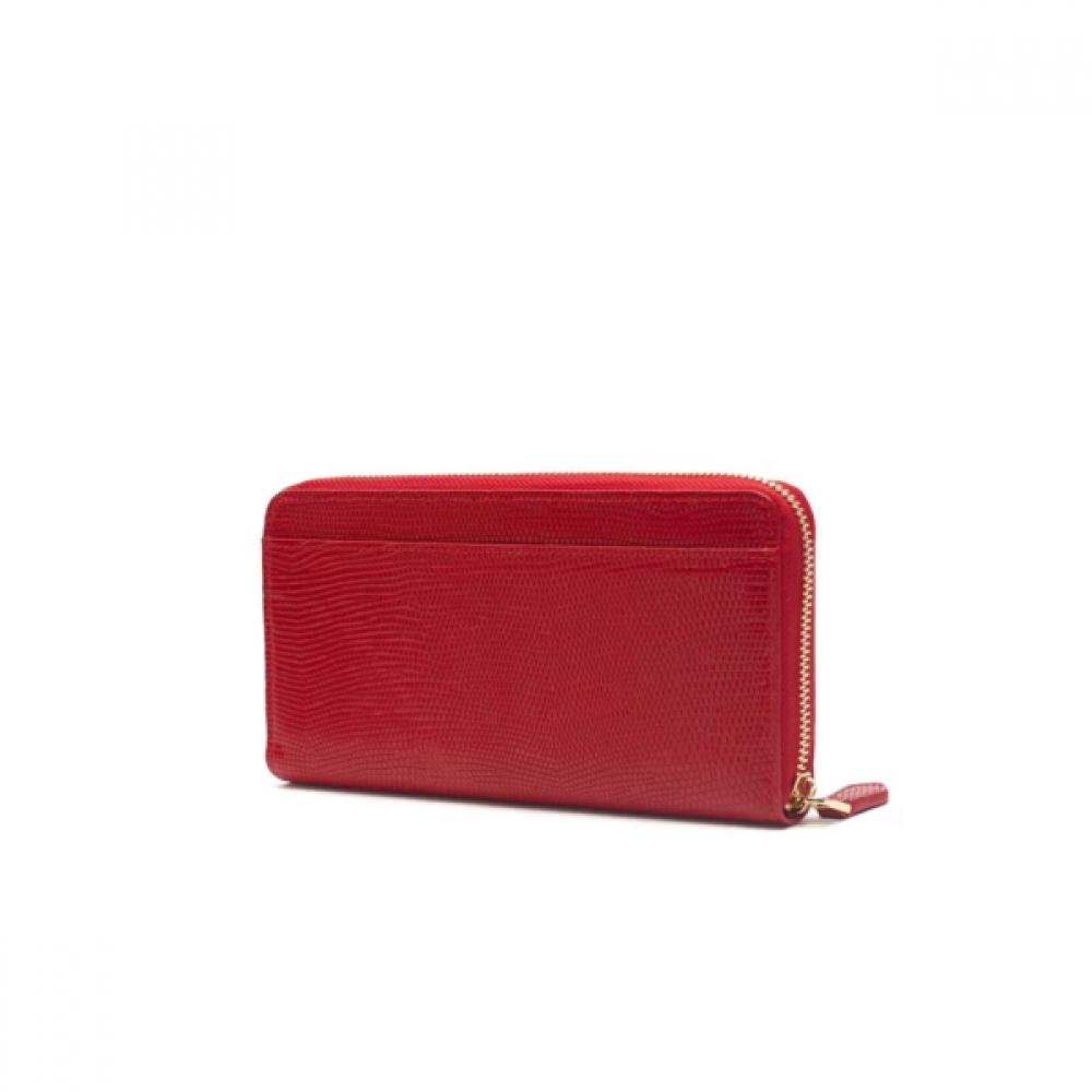 Daks Premium Alexa Red Leather High Quality Crystal Decoration zippeRed Dd Logo