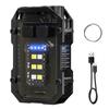 High Power EDC Keychain USB Rechargeable LED Flashlight Tactical Self Defense Torch COB Side Light Waterproof Camping Work Lamp