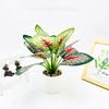 Epipremnum Aureum Simulated And Dasheen Leaves Potted Artificial Ornaments Plant