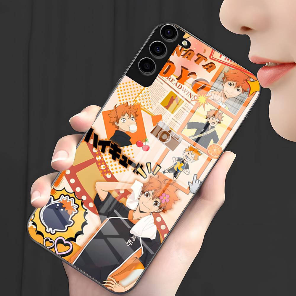 Аниме H-Haikyuu Чехол для телефона Samsung S26 S25 Plus S20 S20 Plus S22 Ultra S23 FE S21 Plus S21 Ultra Стеклянная крышка