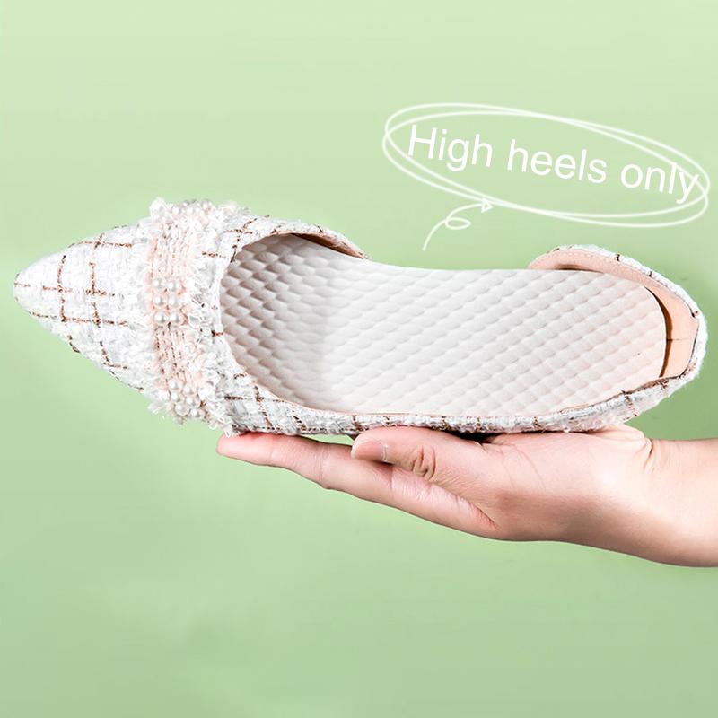 10 пар стелек с острым носком, летние бахилы, дышащие одноразовые стельки для обуви на высоком каблуке, впитывающие пот, стельки из натуральной древесной массы