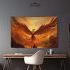 Phoenix Tapestry Mtg Wall hanging decor Magic fire bird desk setup poster art custom print your own design aesthetic room accessory