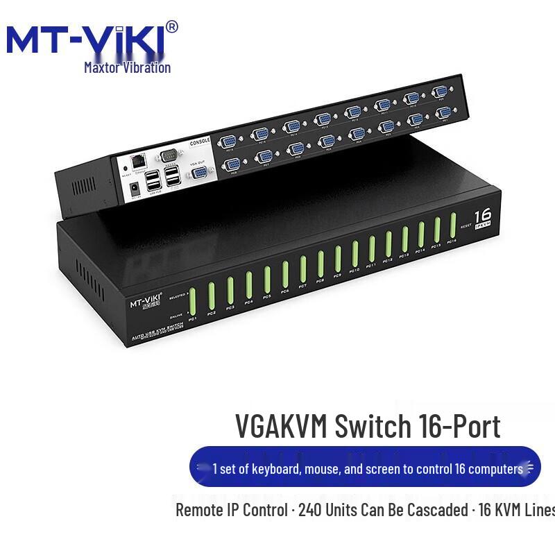 16-портовый удаленный IP KVM-переключатель MT-viki