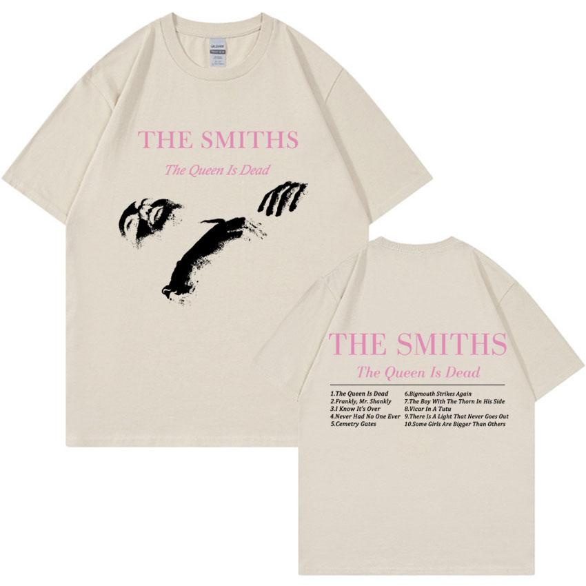 The Smiths The Queen Is Dead Моррисси Принт Оверсайз Футболка Мода Панк Рок Группа Футболки Уличная одежда Унисекс Комфорт Футболка