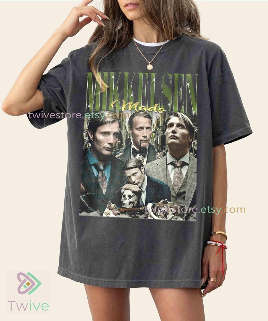 Vintage Mads Mikkelsen Graphic Tee, Unisex Cotton Comfort Colors Shirt, Retro Sweatshirt