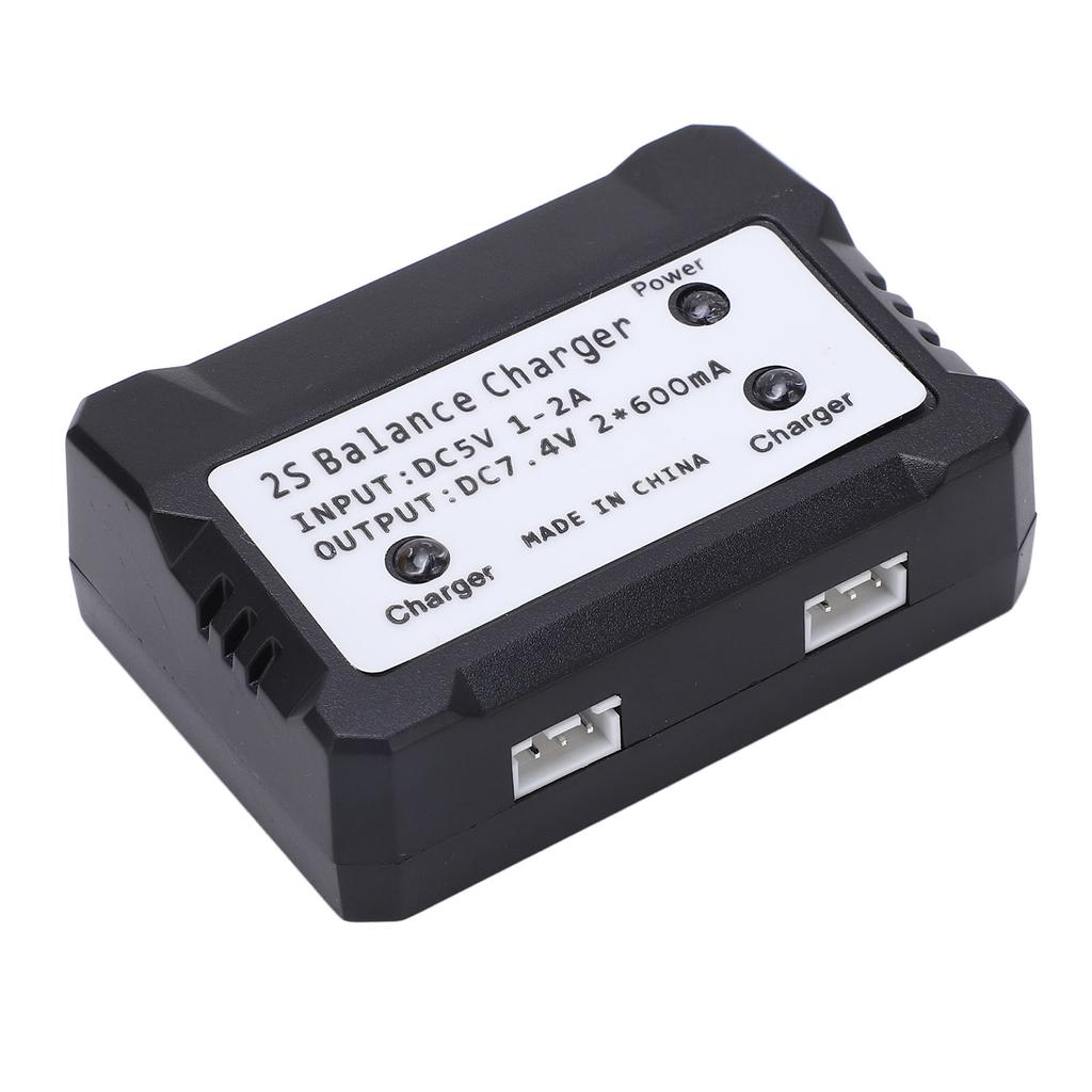 2S балансировочное зарядное устройство 7.4V LiPo зарядное устройство для Wltoys RC Car Boat Plane Toy черный