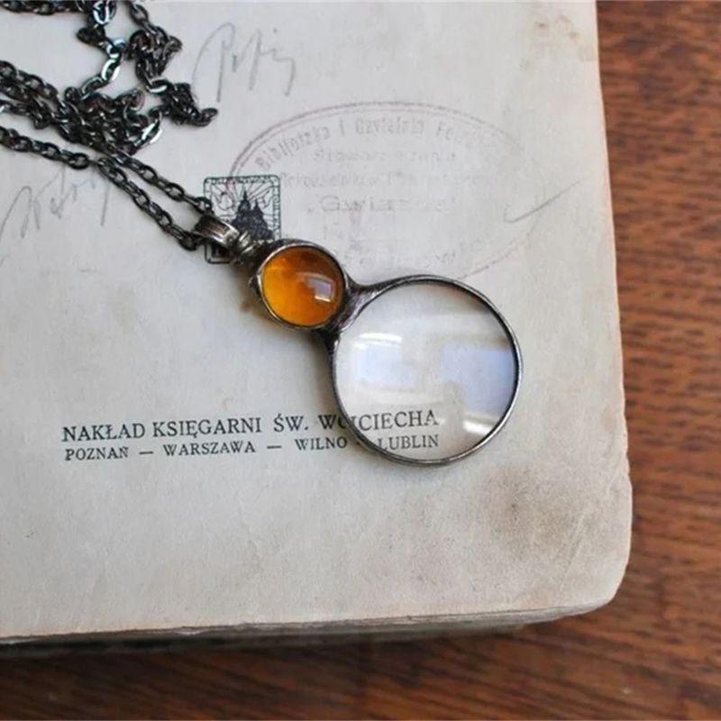 Alloy Multi-color optional 6x magnification Multipurpose Monolithic eyepiece Pendant Magnifying glass necklace Magnifier