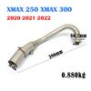 xmax xmax300 Motorcycle exhaust system Modify For Yamaha XMAX250 XMAX300 Xmax 250 300 2020-2022 51mm exhaust pipe