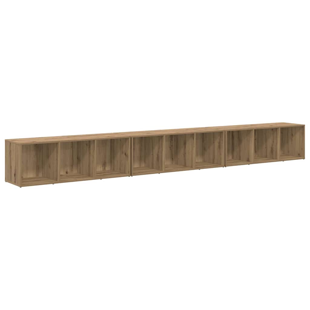 Wall Mounted TV Cabinet Set 3 pcs Artisan Oak Finish 37 x 35 x 107 cm