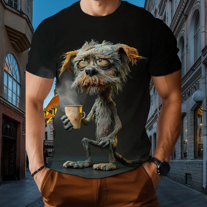 Summer Fashion Mens T-shirt 3d Printed Hip-Hop Animated CharactersT-Shirt Street Men's Baggy Oversized Blouse Casual Shirt