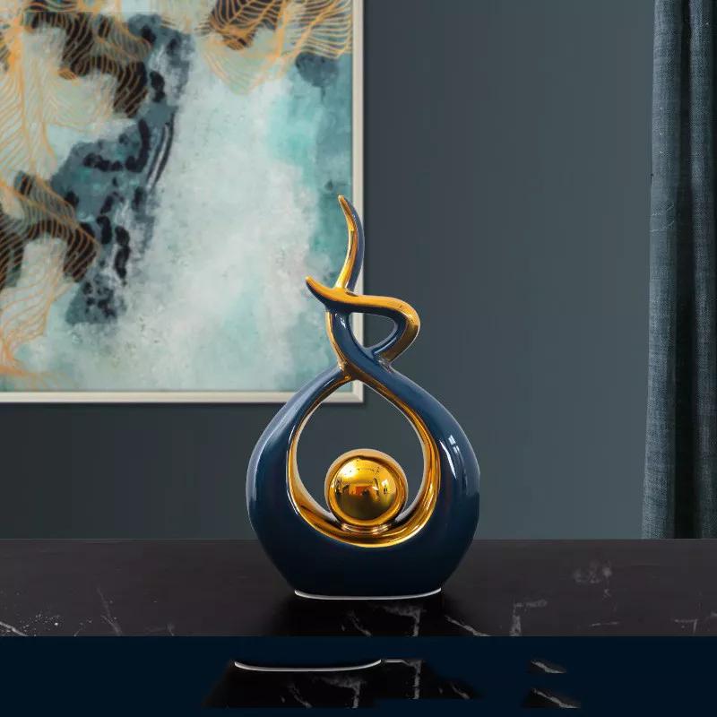 Современная роскошная гостиная, аксессуары для украшения дома, абстрактные керамические статуэтки, украшение для офиса, стол, сувенир, поделки, подарок