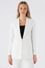 Women's Single Button Blazer Jacket Ecru GWEN
