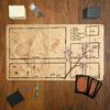 Vintage Corrugated Paper Lotus Pattern Mouse Pad Playmat 24"X14" MTG TCG Office Desk Mat for Work Game PC Laptop Carpet MousePad