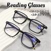 Neutral Fashion New Arrival Hd Reading Glasses Men'S Classic Square Frame Blue Light Blocking Reading Glasses +2.5+3.0+3.5+4.0
