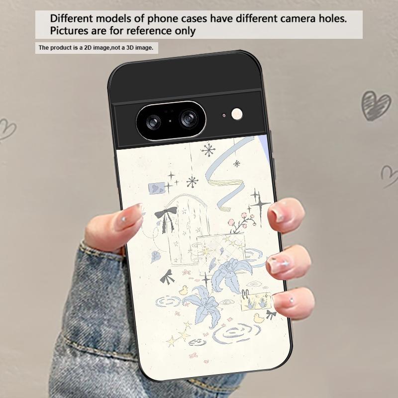 Свежий и целебный бриз Для Google Pixel 8 7 9 10 Pixel 10 Pro XL Pixel 9 Pro XL Pixel 8a 7a Pixel 7 Pro Черный Стеклянный Чехол для Телефона