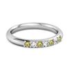 Peridot Eternity Stackable Ring – Sterling Silver