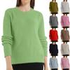 Women's Loose  Winter Round Neck Long Sleeve Knitted Imitation Mink Pullover