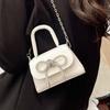 Мини изысканная однотонная сумочка с бантом 2025 года, популярная универсальная маленькая сумка-мессенджер через плечо для женщин