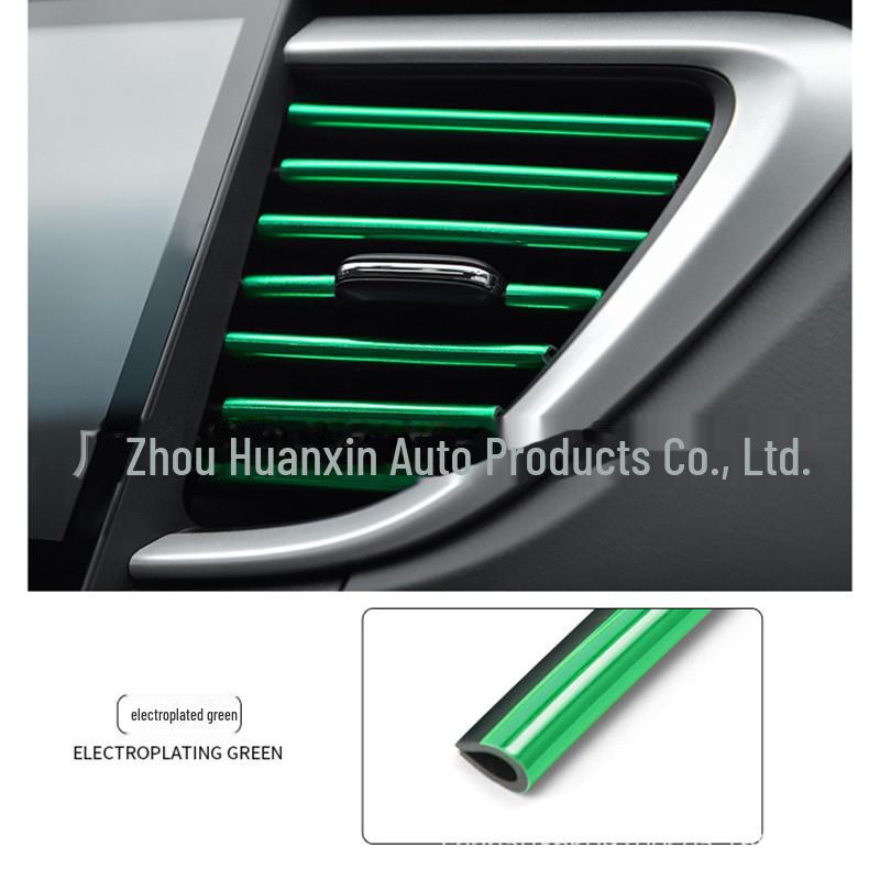 Универсальные хромированные декоративные полоски для автомобильных розеток переменного тока - гальванизированные цветные зажимы для отделки