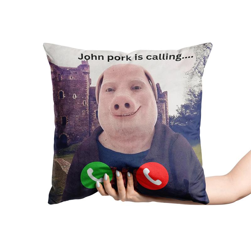 Aertemisi 18'' X 18'' John Pork Is Calling Квадратные Наволочки Чехлы для Подушек 45см X 45см