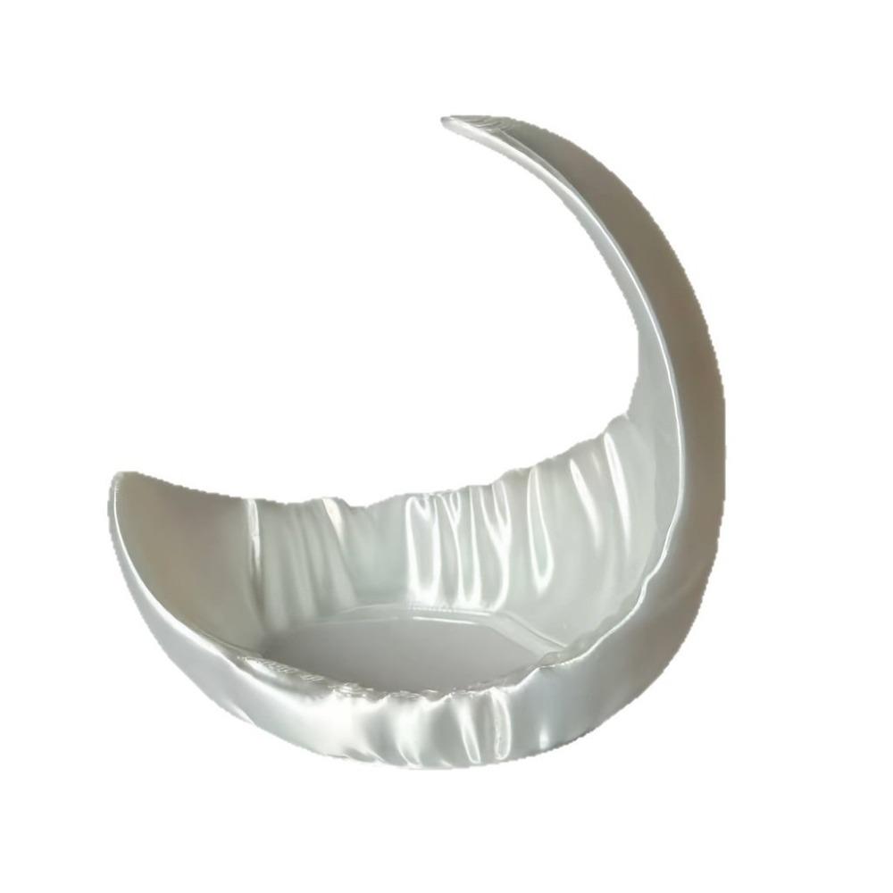 Minimalist Earrings Ring Display Dish Moon-Shaped Decorative Plate Entryway Decor