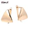 Kinel Rose Gold Color Triangle Modern Fashion Earrings