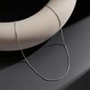 Effie Queen Elegant 925 Sterling Silver Choker Round Snake Chain Necklace Minimalism Series Fashion Accessory For Neck Gift SC86
